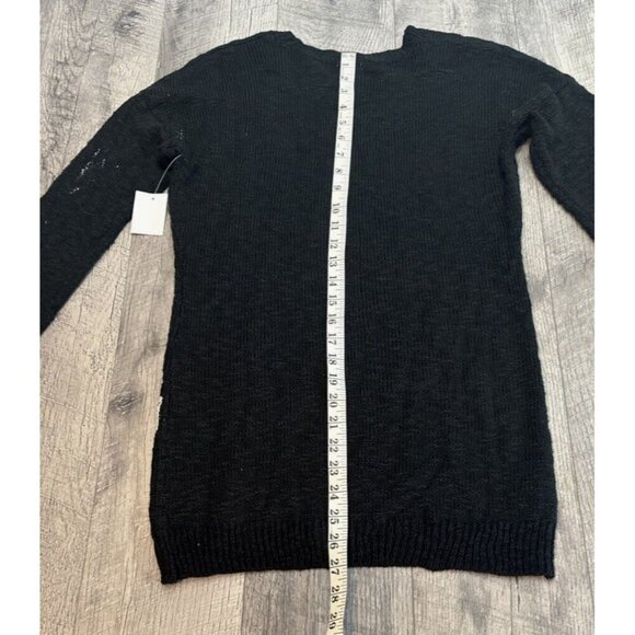 Charlotte Russe Sweater Womens Small Black Patriotic American Flag Long NEW read - Picture 9 of 11